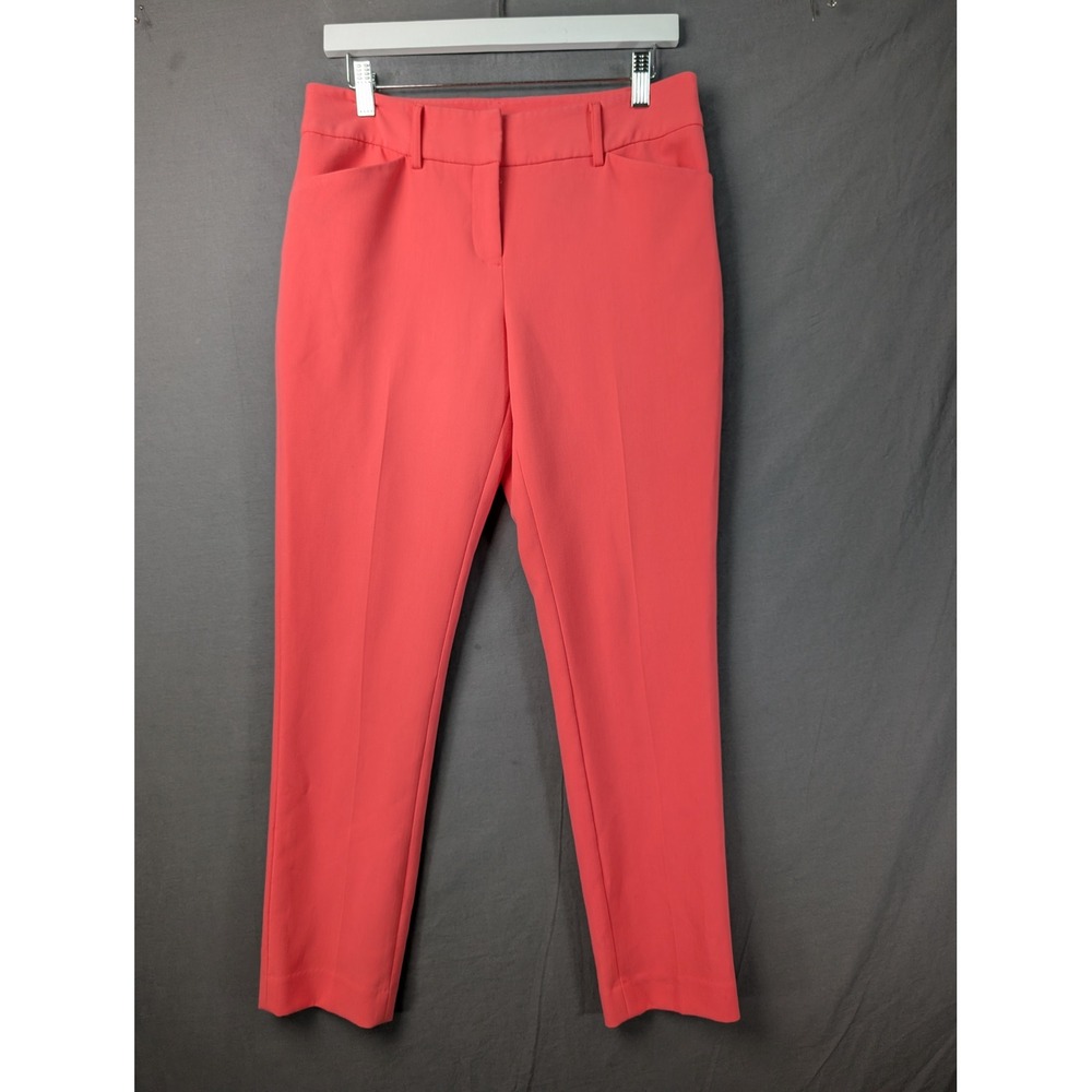 Tommy Hilfiger Womens Slim Fit Dress Pants Coral Pink Size 6 Business Casual